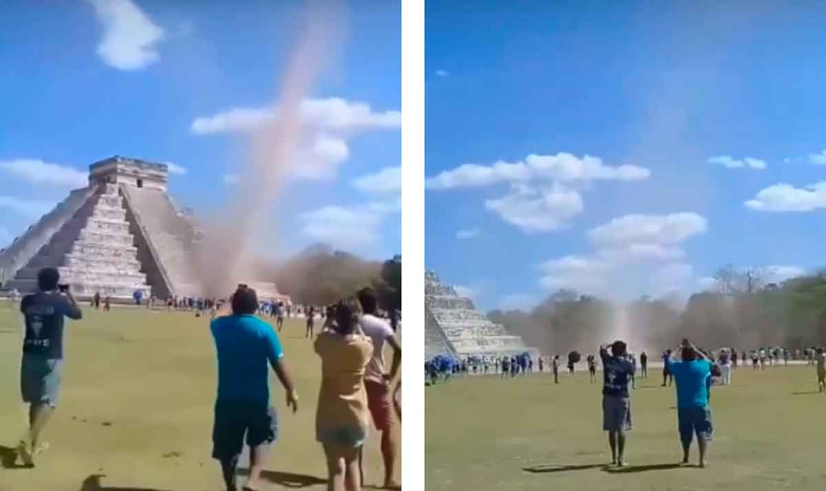 VÍDEO: Turistas capturam estranho fenômeno nas ruínas maias no México